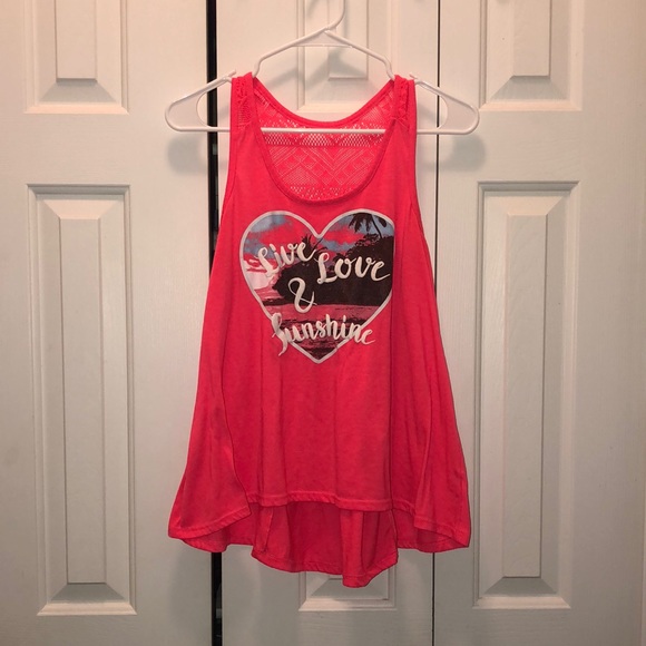 No Boundaries Tops - 💜Live Love & Sunshine Bright Pink Tank Top💜